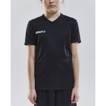 Craft Sport T-shirt (Jersey) Squad Solid - loose fit, quick-drying - black Kids